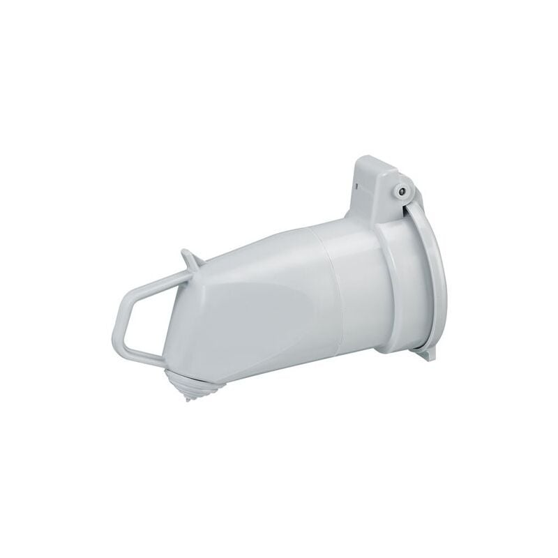 Fiche femelle étanche avec terre et volet d'obturation - Avec anneau - 20A -Gris - Legrand