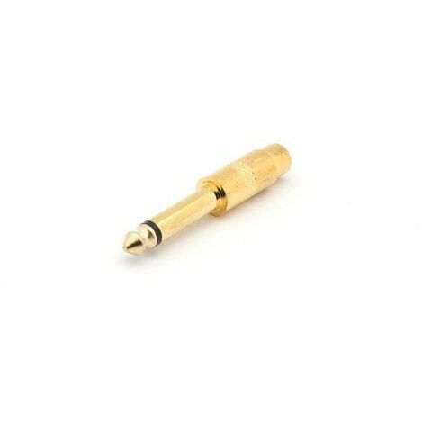 Fiche Rca Femelle Vers Jack Male 6 35mm Mono - Dore -10 Pièces