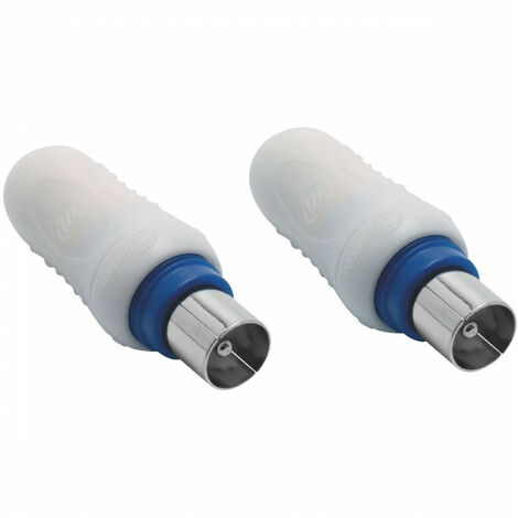 Fiche TV coaxiale droite ø 9,52 mm  2 mâles - METRONIC