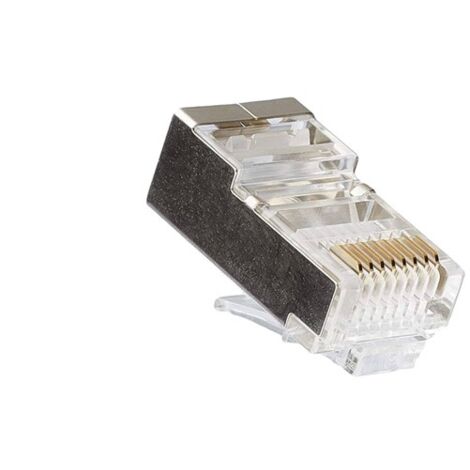 Fiche volante blindée RJ45 cat.5e pour câble circulaire