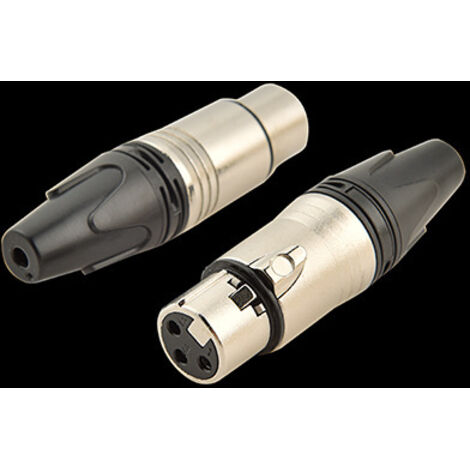 Fiche XLR femelle à souder à 3 broches pour câbles audio, microphones et haut-parleurs  connecteur XLR femelle professionnel.