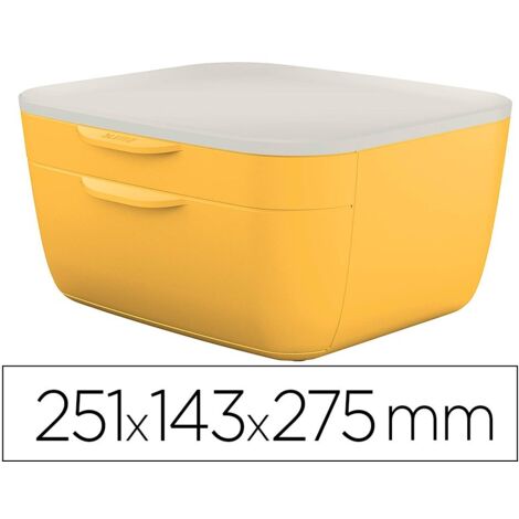 Fichero cajones de sobremesa leitz cosy 2 cajones amarillo