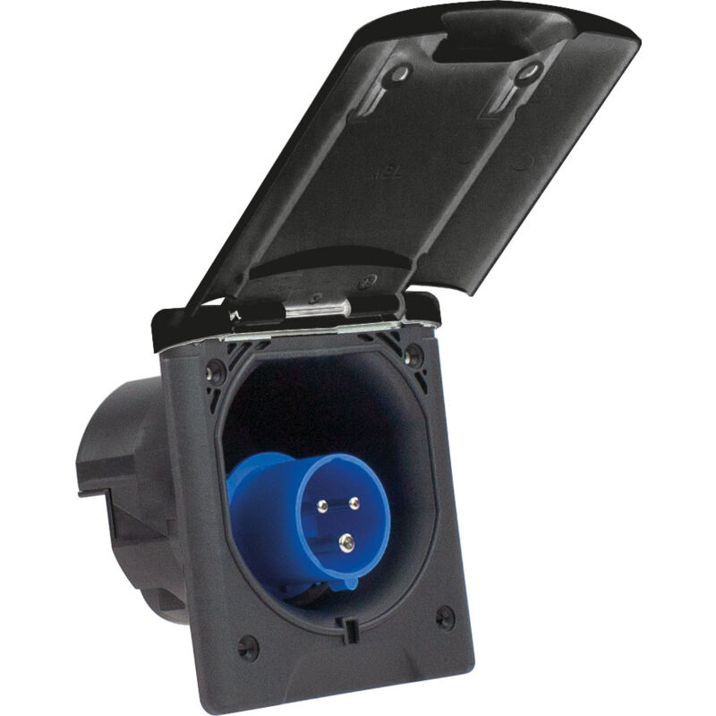 As-schwabe - cee Caravan-Einspeisungsstecker 3polig schwarz 230V 16A IP44