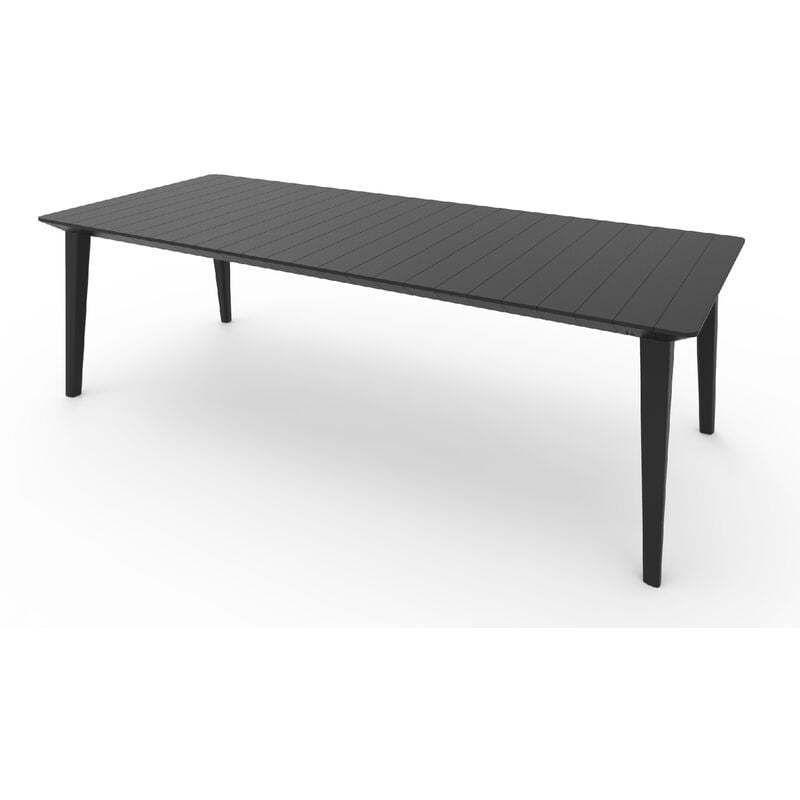 Allibert - Table extensible Lima en re'sine antichoc 160 / 240x98x74 cm graphite pour jardin exte'rieur