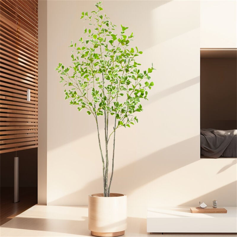 Lunsy - Ficus Artificial 180cm, Planet Artificielle Interieur en Pot, Fausse Plante, Faux Arbre Interieur Décoration pour Intérieur Extérieur Maison