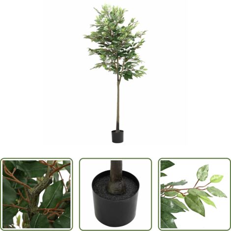 Ficus artificiale -  Albero di Ficus Artificiale 756 Foglie 170 cm Verde