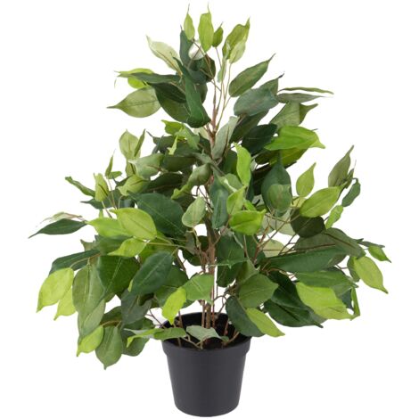 Ficus Artificiale con Vaso Altezza 55 cm Verde
