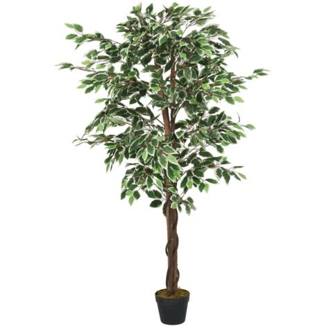 Ficus artificiel 378 feuilles 80 cm vert CFW889935