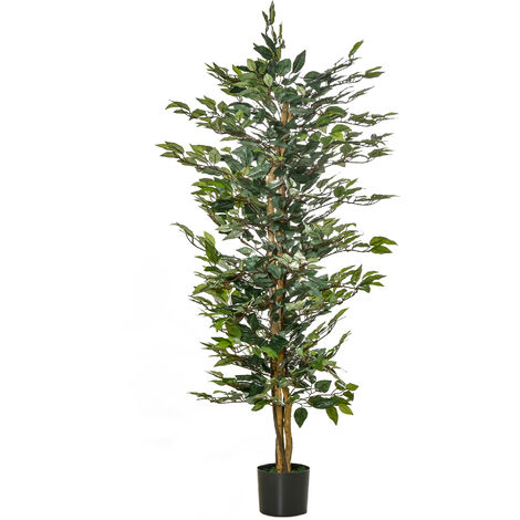 Ficus artificiel réaliste avec pot TITUS vert