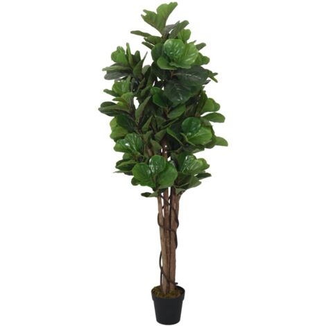 Ficus lyrata artificiel 180 feuilles 150 cm vert CFW729538