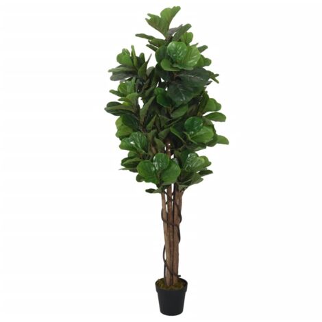 Ficus lyrata artificiel 96 feuilles 80 cm vert CFW696086