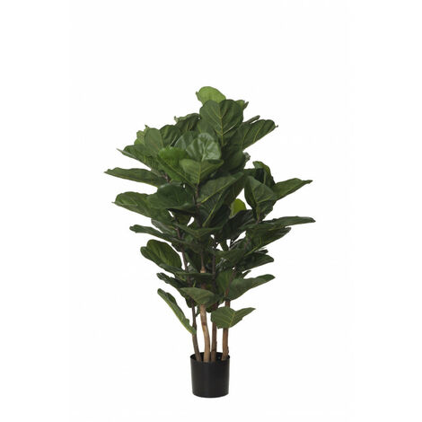 Ficus lyrata artificiale da 1,2m da interno ed esterno, Piante finte con  foglie realistiche in PEVA vaso in PP - Costway