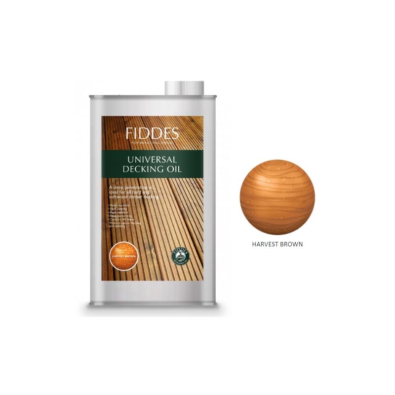 Fiddes - Decking Oil - 5 Litre - Harvest Brown - Harvest Brown