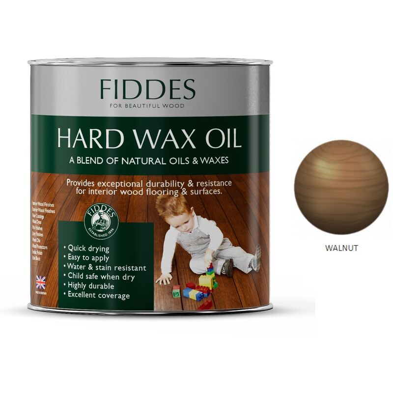 Fiddes Hard Wax Oil - 250ml - Walnut - Walnut