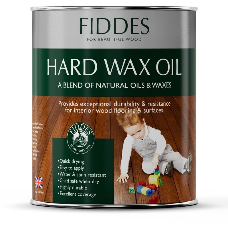 Hard Wax Oil - Clear - Matt 1 Litre - Fiddes