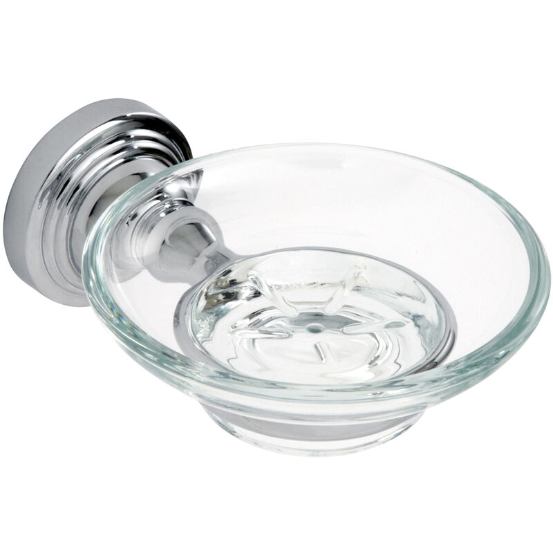Fidelity Glass Soap Dish - Chrome