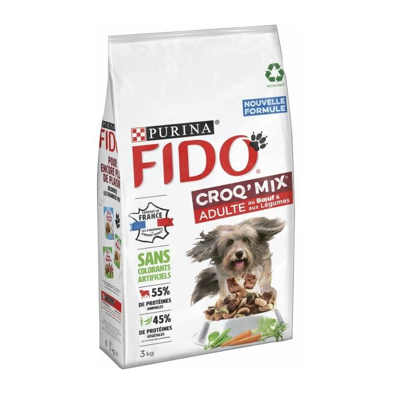 FIDO Crox'Mix Boeuf, Légumes - Pour chien - 3 kg