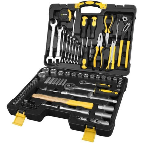 Fieldmann FDG 5005-85R mallette outils 85 pièces noir jaune
