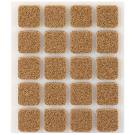 Fieltro Adhesivo Lana Acrílica 17x17x3mm Marrón Inofix