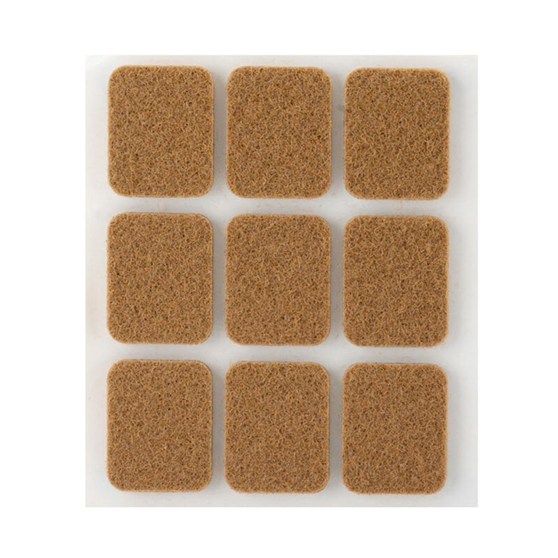 Inofix - Fieltro Troquelado Cuadrado Lana Acrílica 29x23x3mm Marrón Adhesivo