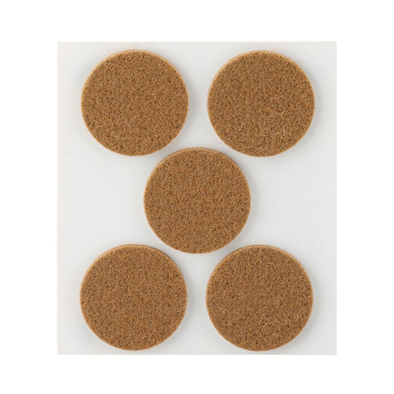 

Pack 5 fieltros marrones sinteticos adhesivos diametro 34mm plasfix - Inofix