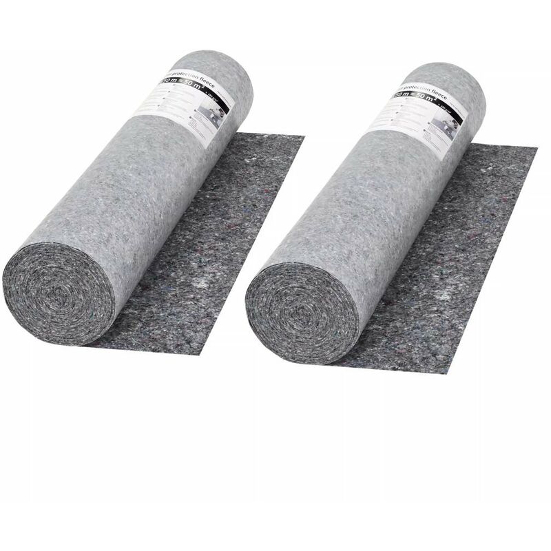 

Fieltro antideslizante de pintor 50 m 280 g/m² gris 2 unidades