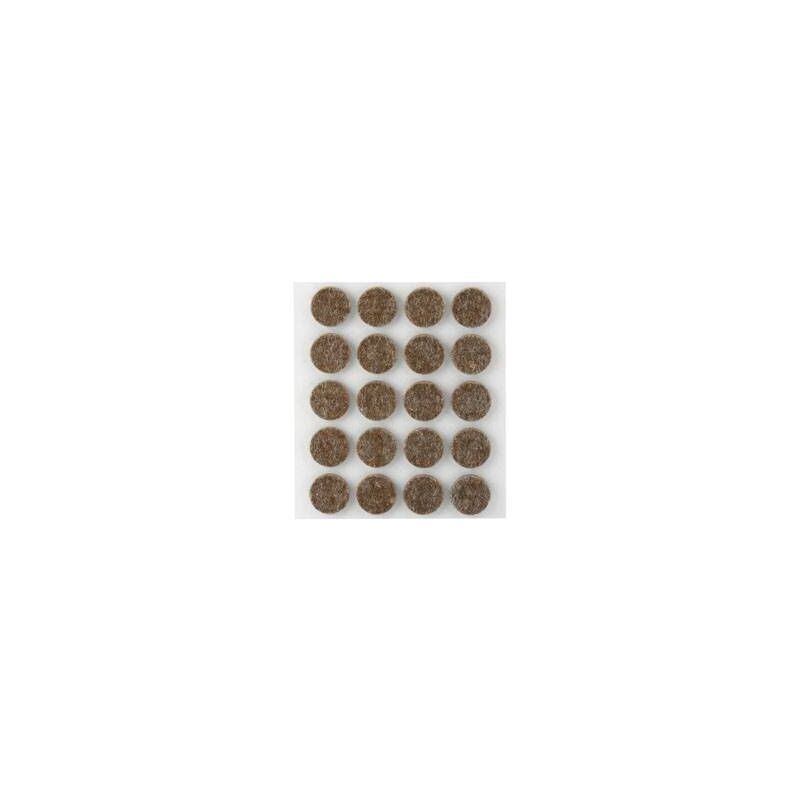 

Fieltro lana adhesivo Ø 17mm Marrón 20 figuras 4001 - Inofix