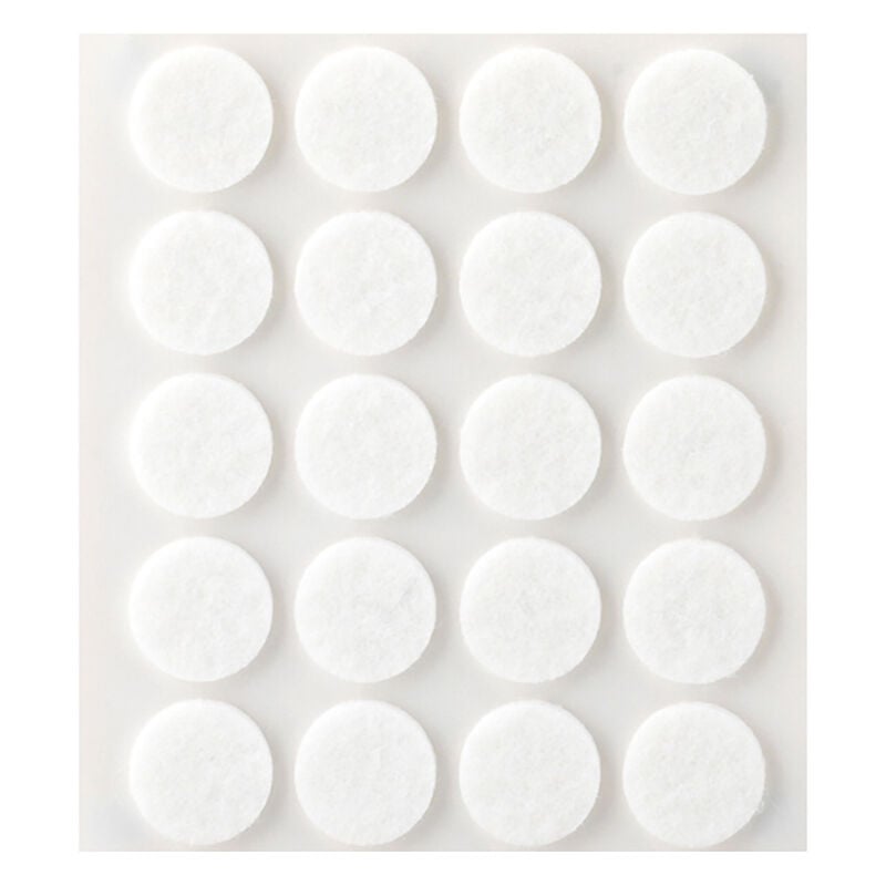 

Pack 20 fieltros blanco sinteticos adhesivos diametro 17mm plasfix - Inofix