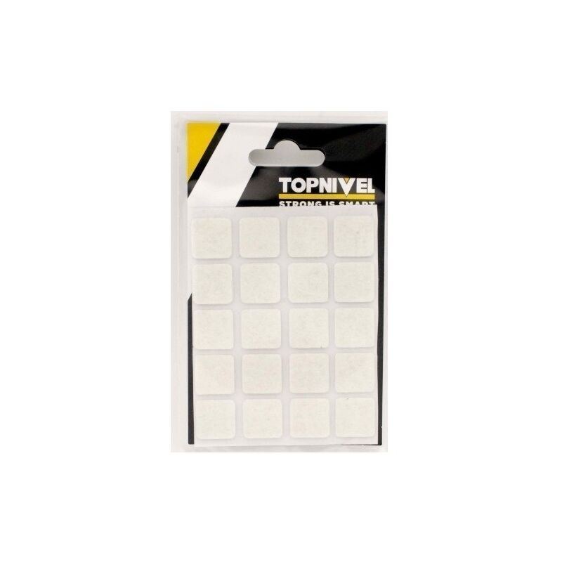

Fieltro Proteccion 17X17Mm Adhesivo Cuadrado Blanco 20 Pz - Nivel