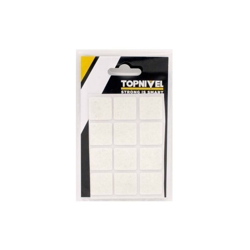 

Fieltro Proteccion 22X22Mm Adhesivo Cuadrado Blanco 12 Pz - Nivel