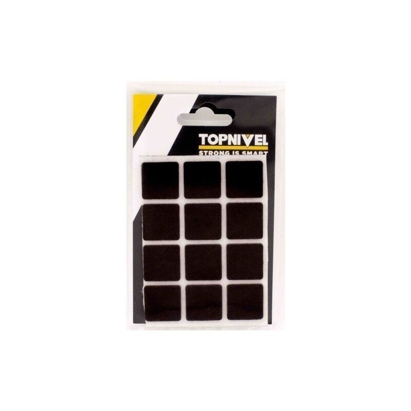 

Fieltro Proteccion 22X22Mm Adhesivo Cuadrado Marron 12 Pz - Nivel