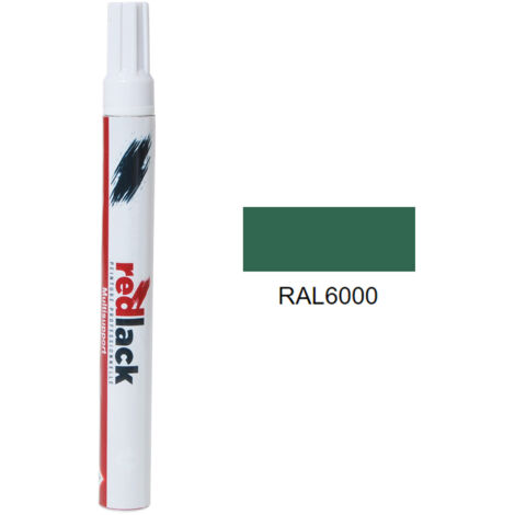 Fieltro retoque pintura 8 ml – RAL 6000 Mate – Pátina verde – para múltiples superficies – Redlack