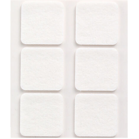 Fieltro Troquelado Cuadrado Lana Acrílica 31x31x3mm Blanco Adhesivo Plasfix Inofix