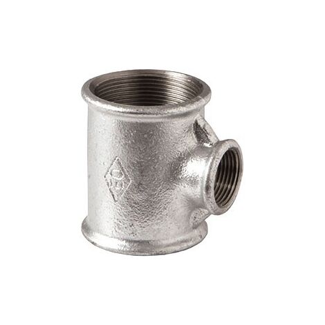 FIG. 130R - 90˚ ridotto Tee FFF 3/4" x 1" x 1/2" ghisa zincata 13005453