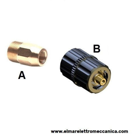 Fig. A 1/4" F AR3 Raccordo Attacco rapido esagonale a GHIERA idropulitrice