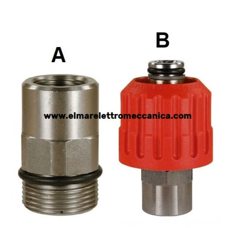 Fig. B 3/8" M ST740 Raccordo Attacco rapido Acciaio a GHIERA idropulitrice