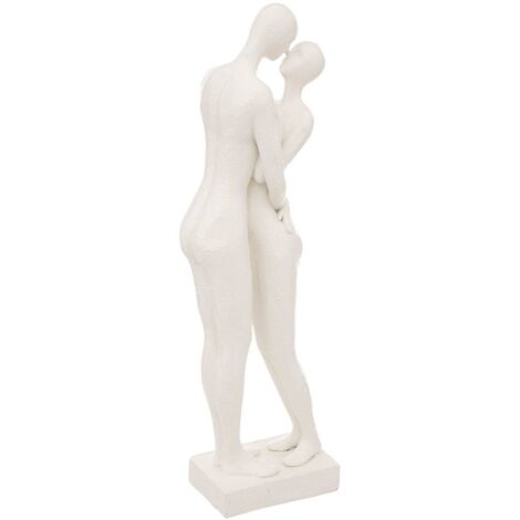 Figur Couple Harz - weiß - H33 cm