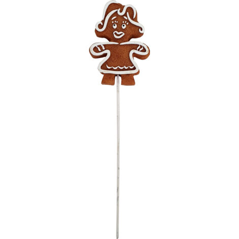 Figur Pfefferkuchen Frau Stecker 20,5 x 6 x 1 cm braun Weihnachtsfigur
