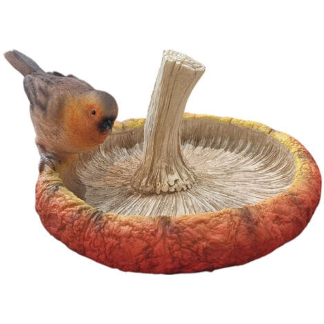 Figur Vogeltränke orange 11 x 23 x 19 cm bunt Schale