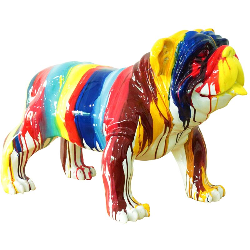 Figurine Bulldog Kuatéh Gregor 61x32x38 cm Multicolore