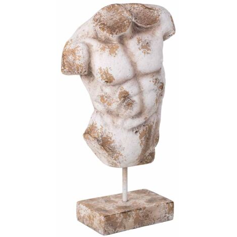 Figura busto color piedra, 40x17x68h cm
