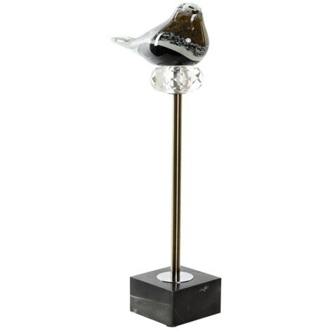 Figura Cristal Marmol 18X9X42 Pajaro Tricolor LD188856