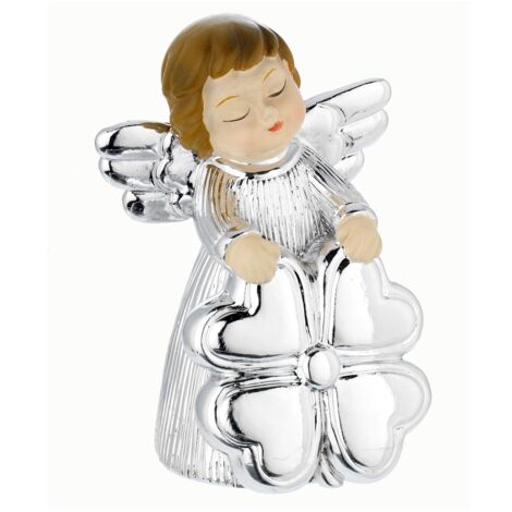 Figura de ángel como regalo de plata con corazón decorativo  Tamaño: Alto 8 cm  SKU: BG2155-07