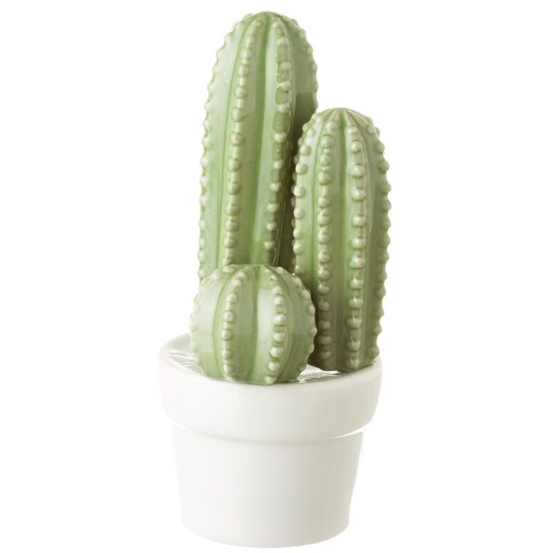 

Figura de cactus de cerámica verde moderna de 20x8x9 cm. Compra mínima 2 unid