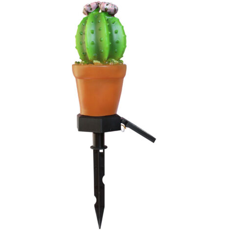Figura de cactus de PVC con iluminación LED alimentada por energía solar para el jardín  Decoración de jardín duradera y económica con iluminación nocturna automática