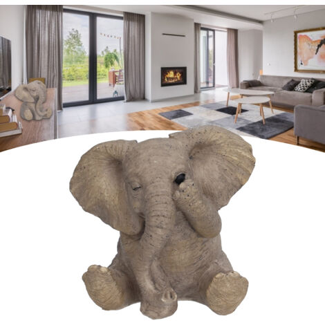 Figura de elefante de resina, figura de animal para salón o dormitorio, tipo 2, resina ecológica, diseño delicado, envío incluido.