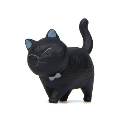 Figura de gato de dibujos animados, juguete de PVC, 4 cm, multicolor, 1 pieza, mini coleccionable.