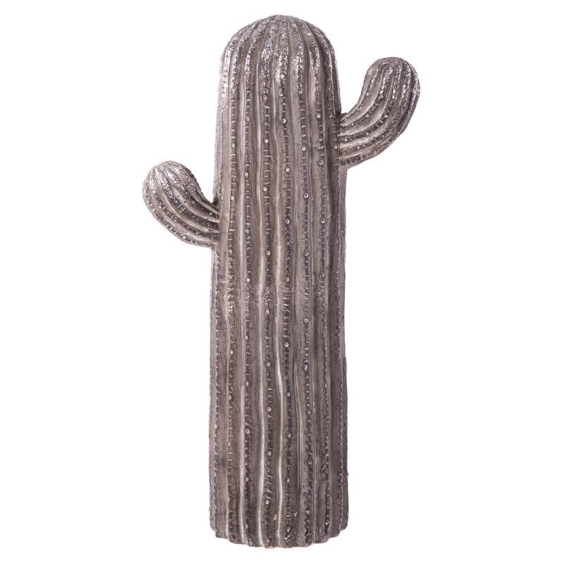 

Figura de jardín de cactus de magnesia gris de 14x25x47 cm