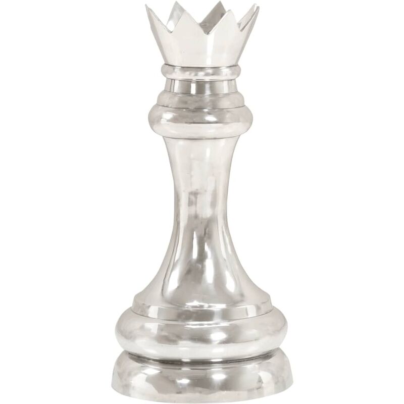 

Figura de la reina de ajedrez aluminio macizo 58 cm plateada