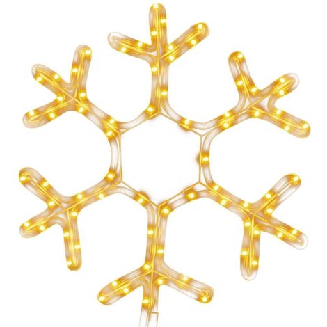 Figura de Navidad copo de nieve 72 LEDs blanco cálido 38x37 cm vidaXL